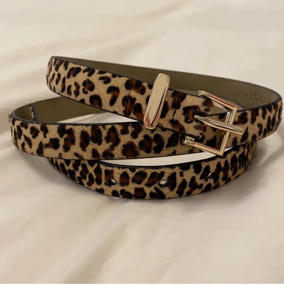 NWT Halogen | Calf Hair Leopard Print Belt Trouser Fit - Picture 2 of 5